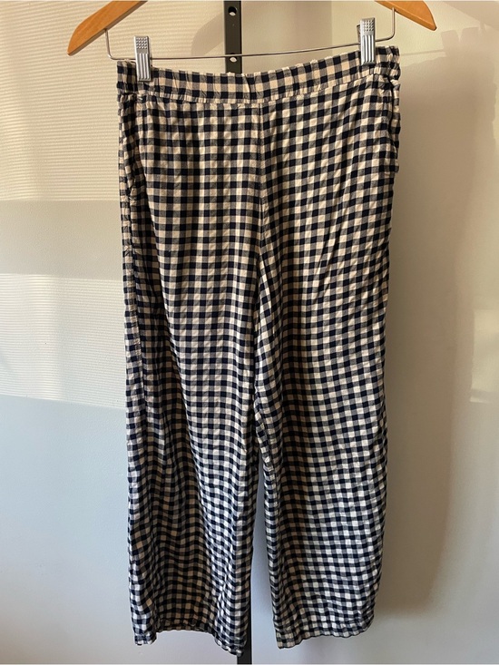 Other - UNIQLO x Princesse Tam Tam Gingham Plaid Linen Blend Lounge Pants Wide Leg Small